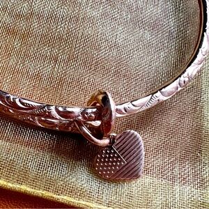 Alex and Ani Rose Gold Heart Charm Bracelet
